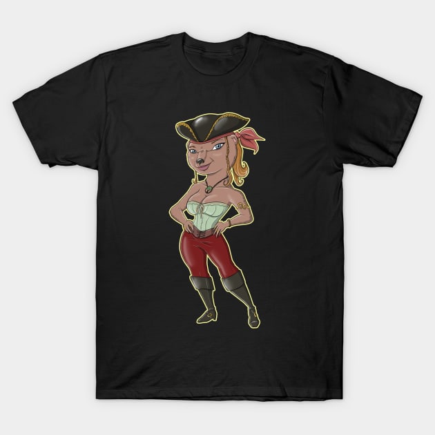 copper otter pyrate T-Shirt by bobgoodallart